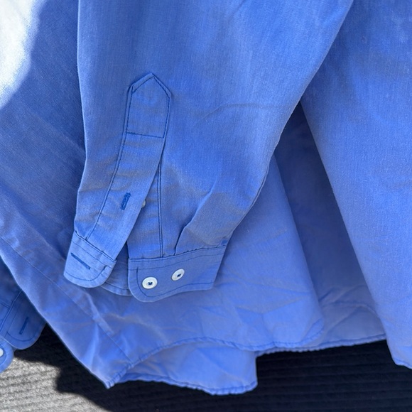 Vasanti Blue Button-Up Dress Shirt 16.5 Neck well-loved condition - Picture 5 of 7